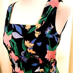 J.Crew 60’s inspired floral broadcloth dress